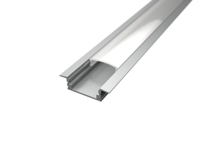 Alu Profil T-seicht breit weiss inkl. Abdeckung matt 2000mm